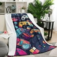 thumbnail image 2 of Gamepad Flannel Blanket Video Game Controller Decor Throw Blanket, Gamer Theme Bed Throws for Kids Boys Teens Cozy Luxury Bed Blankets for Couch Sofa,Bedroom,40"x50", 2 of 5