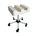 thumbnail image 2 of Yinanstore Tabouret de Manucure Repose-Pieds Pédicure Portable Robuste Multifonction avec Roulettes Hauteur Réglable pour Usage Bureau Commercial Blanc, 2 of 8