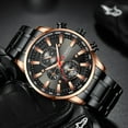 thumbnail image 3 of CURREN Man Watches Luxury Sporty Chronograph Wristwatches for Men Quartz Stainless Steel Band Clock Luminous Hands, 3 of 6
