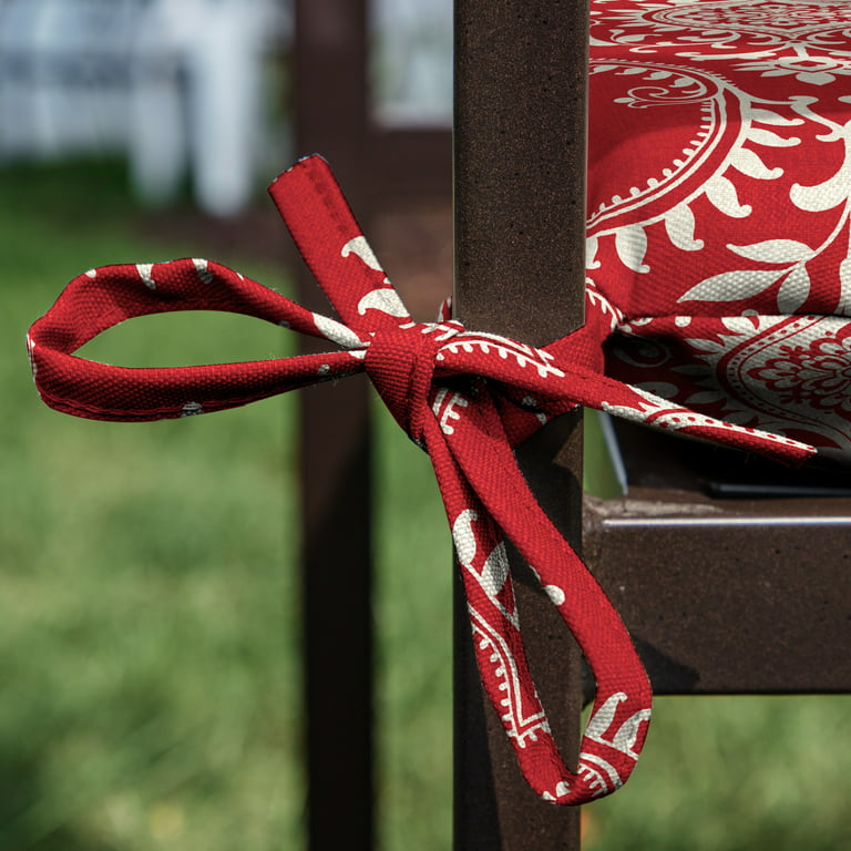 Mainstays Textured Chair Cushion, Red Sedona, 1-Piece, 15.5 L x 16 W 