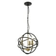 thumbnail image 2 of Octavia 3 light Brass and Dark Brown Pendant, 2 of 5