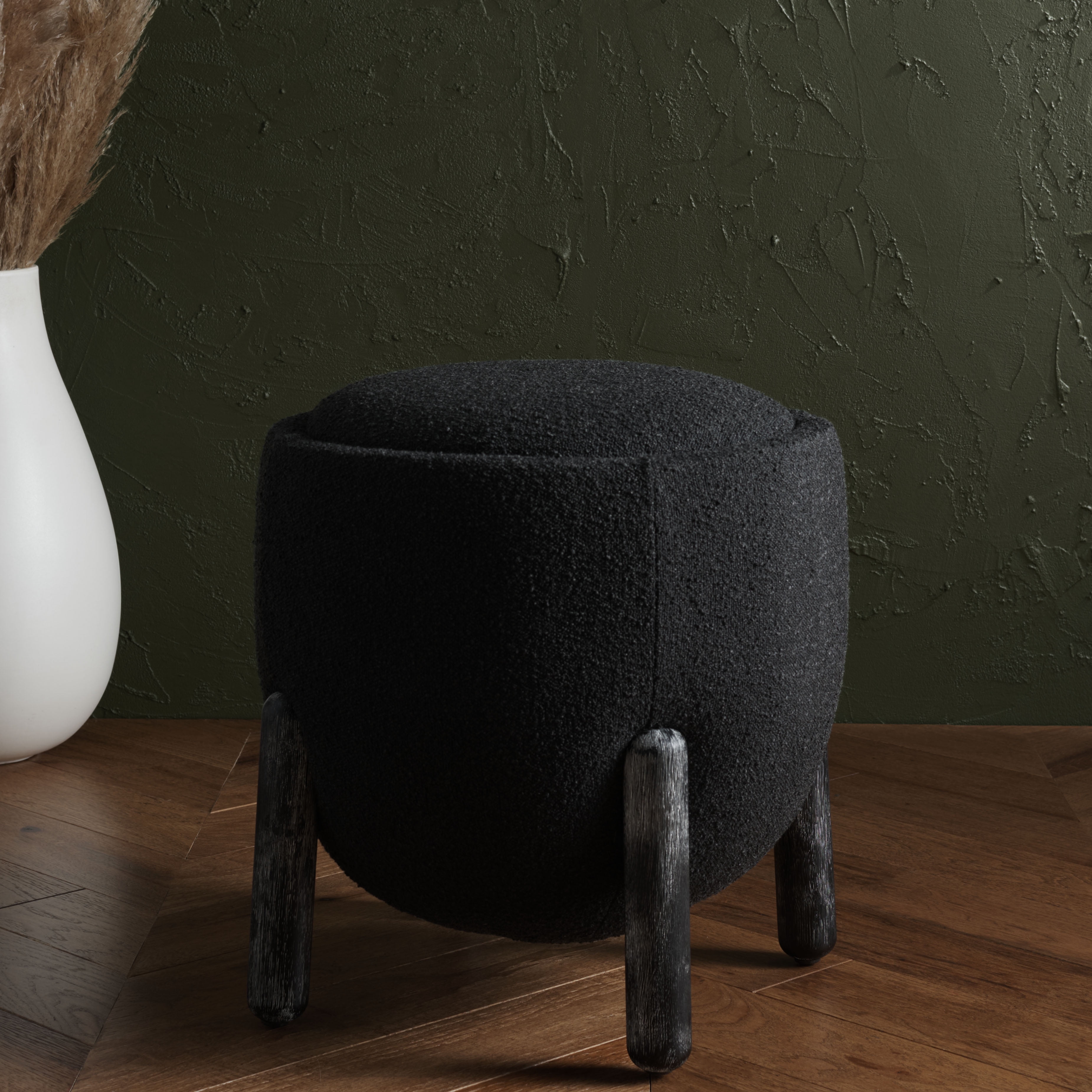 SAFAVIEH Red Velvet Upholstered Ottoman - Walmart.com