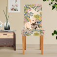 thumbnail image 4 of Yayeee 4 Pack Dining Chair Covers Stretch Parson Chairs Slipcovers Seat Protector, Pink Floral Wave, 4 of 6