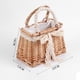 thumbnail image 2 of Bolsos de mano elegantes de ratán tejido con perlas para mujer, bolsos con asa superior a la moda, bolso informal tipo cesta de playa, 2 of 5