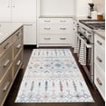 thumbnail image 3 of ReaLife Rugs Machine Washable Printed Moroccan Ivory Multi Eco-friendly Recycled Fiber Area Runner Rug (2'6" x 8'), 3 of 10