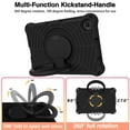 thumbnail image 3 of Kids Case for Samsung Galaxy Tab A 10.1 2019 SM-T515/SM-T510 with Pencil Holder/Multi-Function Kickstand-Handle/Shoulder Strap, Protection Duty Shockproof Silicone Cover - Black, 3 of 8