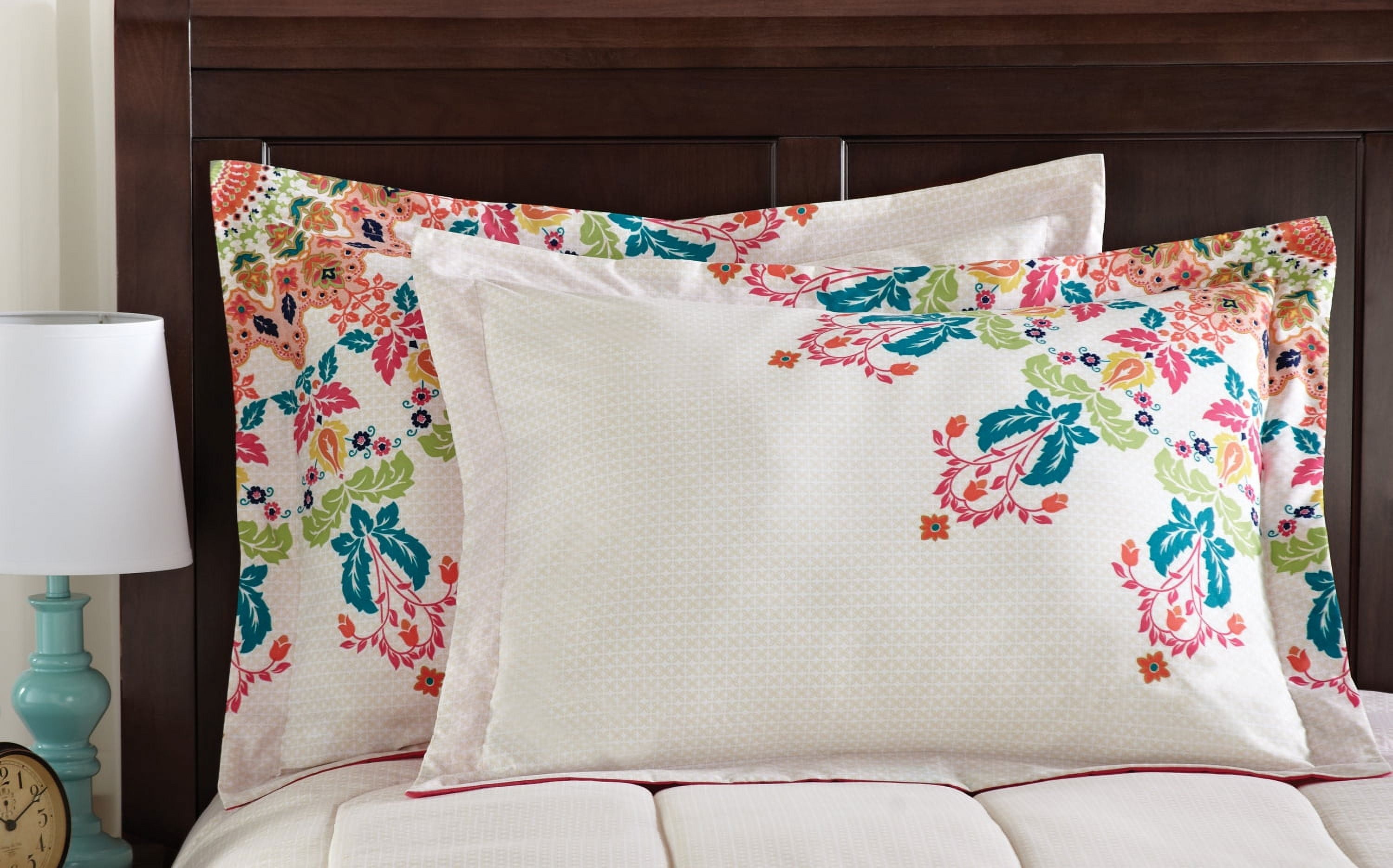 Mainstays Coral Medallion 6 Piece Bed in a Bag Comforter Set With Sheets, Twin/Twin XL