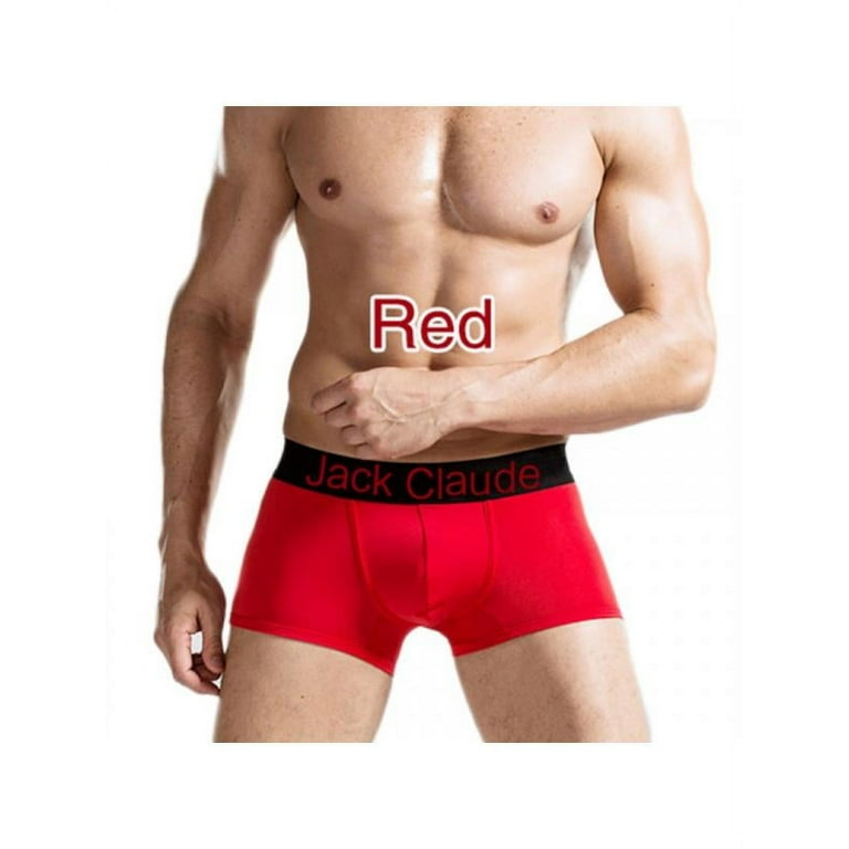 Topumt Gents Trunks Male Mens Ice Silk Boxer Briefs Pants Shorts Bulge  Pouch Underwear