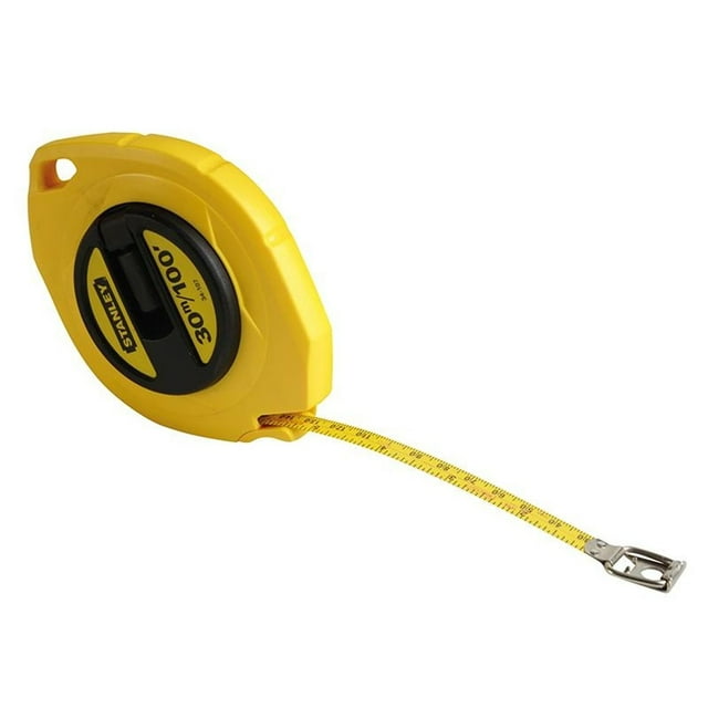 Stanley Hand Tools Closed Case Steel Long Tape 30m/100ft (width 10mm)