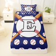 thumbnail image 3 of Erosebridal Sport Letter Monogrammed E Twin Sheet Sets 3pcs for Teens,Baseball Gamer Bedding for Boys Girls,Breathable Home Decor, 3 of 5