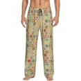 thumbnail image 2 of Kdxio Retro Geometry Print Men's Sleep Pajama Pant Lounge Pants with Pockets, 2 of 8
