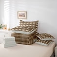 thumbnail image 6 of Homewish Classic Geometric Plaid 7-Piece Twin Bedding Sets,Modern Geometric Bedding Comforter Set,Brown Grid Sheet Sets For Boys Kids,Super Cozy Room Decor Reversible, 6 of 8