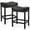 Black, variant on ZUNMOS Bar Stools Set of 2, 24 Inch Modern Counter Height, Metal Base, PU Leather Saddle Seats, Brown