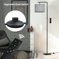 thumbnail image 6 of JURULU Arc Floor Lamp, Modern Standing Lamp with Remote Control, Including 4 Color Temperature 9W LED Bulbs, 350º Adjustable Linen Lampshade, Ideal for Living Room, Bedroom, Office, 6 of 11