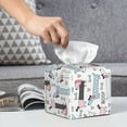 thumbnail image 6 of Picia Dachshund Dog Puppy Pattern Tissue Box Cover,PVC Leather Square Holder,Tissue Box Holder with Magnetic Bottom,Facial Paper Organizer Dispenser-5.2"X5.2"X5.2", 6 of 8