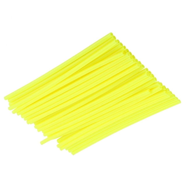 Protector de radios de rueda de 36 piezas para llantas de motocross, kit de protectores de motocicleta todoterreno, color amarillo brillante