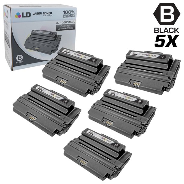 Ld Compatible Replacements For Xerox 106r01530 Set Of 5 Black Laser Toner Cartridges For Use In Xerox Workcentre 3550 Walmart Com Walmart Com