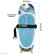 Xspec Kneeboard with Hook for Knee Surfing Boating Waterboarding, White