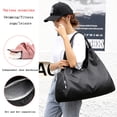 thumbnail image 3 of Bolsa de yoga y gimnasio Forestfish para mujer con compartimento para zapatos, color negro, 3 of 6