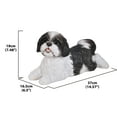 thumbnail image 5 of Décoration de Jardin Statue d'Animal Shih Tzu Allongée - Noir/blanc, 5 of 5