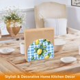 thumbnail image 6 of Yayeee Napkin Holder for Table Kitchen Paper Tissue Organization, Cartoon Plaid Lemon, 6 of 8