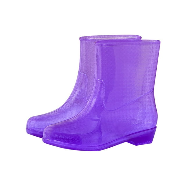 Bottes de Pluie Mode pour Femmes Durables Transparentes Confortables Légères Chaussures d'Extérieur