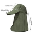 thumbnail image 3 of Sun Hats with Neck Flap for Men Women UPF 50+ Waterproof Baseball Cap Adjustable Breathable Outdoor Hiking Fishing Hat Hiking And Fishing-drying Fisherman's Hat Outdoor Baseball With Shawl, 3 of 6