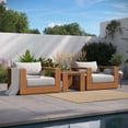 thumbnail image 2 of Lounge Chair and Table, Grey Gray Natural, Wood, Outdoor Patio Balcony Cafe Bistro Garden Hospitality Restaurant, Modern Contemporary HB36711, 2 of 7