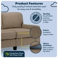 thumbnail image 3 of Serta Palisades 61" Track Arm Sofa Loveseat with Removable Covers Fawn Tan, 3 of 16