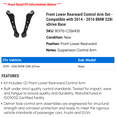 thumbnail image 2 of Front Lower Rearward Control Arm Set - Compatible with 2014 - 2016 BMW 528i xDrive Base 2015, 2 of 2