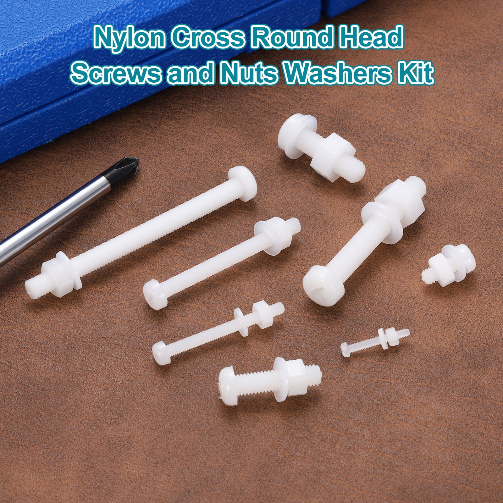 Nylon Plastic ScrewsM2/M2.5/M3/M4/M5 Nylon Screw Nut Washer Assortment Kit, 270pcs for Metric Fasteners, Hex Nuts, Screws, Washers (White 270 piece Nylon Screw Set Nylon Plastic ScrewsM2/M2.5/M3/M4/M5 Nylon Screw Nut Washer Assortment Kit, 270pcs for Metric Fasteners, Hex Nuts, Screws, Washers (White 270 piece Nylon Screw Set