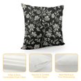 thumbnail image 4 of Leisuo Vintage Flower Pillow Covers Rustic Old Style Cute Small Floral Black Cream Decorative Throw Pillows Outdoor PillowCase Farmhouse Cushion Case Decor for Home Sofa Couch Bed, 4 of 5