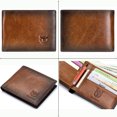 thumbnail image 2 of Mens Leather RFID Bifold Wallet, Genuine Leather 11 Card Slots Wallet Credit Card Holder, 2 of 8