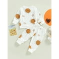 thumbnail image 4 of ZAXARRA Newborn Baby 2Pcs Spring Outfits, Long Sleeve Sun Print Sweatshirt and Pocket Pants Set, 4 of 9