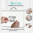 Outshine White Farmhouse Pet Food Bin Can Be Personalized Airtight