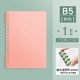 thumbnail image 1 of Zhuge Cuaderno espiral a cuadros B5, cuadernos de tapa dura de papel grueso extraíble, 120 páginas/60 hojas, para tomar notas, 2 paquetes, rosa, 1 of 3
