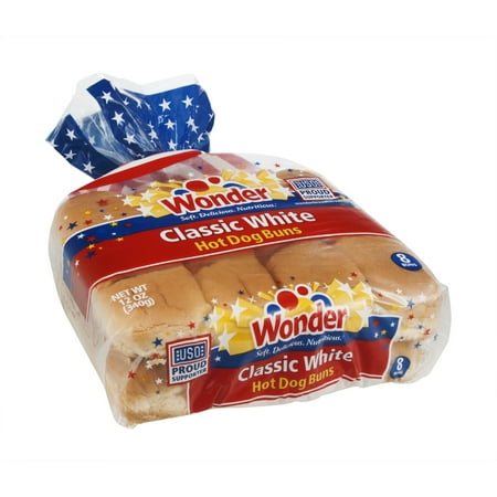 Interstate Brands Wonder Hot Dog Buns, 8 ea