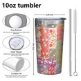 thumbnail image 4 of Pioneer Flower 10oz Tumblers Stainless Steel Tumbler with Lid and Straw,Vacuum Insulated Double Wall Travel Tumbler Cups with Cleaning Brush for Coffee, Tea, 4 of 4