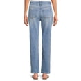 thumbnail image 2 of Time and Tru Women’s Mid Rise Straight Jeans, 29" Inseam for Regular, Sizes 2-18, 2 of 6