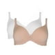 thumbnail image 1 of Gorgeous - Sujetador T-Shirt Wing Encaje para Mujer - Pack de 2 (Topo, Blanco), 1 of 2