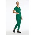 thumbnail image 1 of Elements Women's EL9935 V-Neck Scrub Top and Jogger Scrub Pant Set Hunter Small, 1 of 3