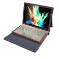 thumbnail image 4 of TORUBIA Étui pour Tablette avec Support Rabattable pour Microsoft Surface Book 2 13.5 Pouces en Cuir PU avec Sangle et Porte-Stylo Café, 4 of 7