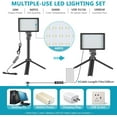 thumbnail image 3 of Plannu Dimmable 5600K USB LED Vidéo Lumière 2-Pack avec Support de Trépied Réglable et Filtres de Couleur pour la Prise de Vue de Table / Angle Bas, Zoom / Conférence Vidéo Éclairage / Jeu Streaming / Photographie Vidéo Youtube, 3 of 4