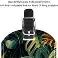 thumbnail image 4 of Square 2Pack PU Leather Tropical Leaves Cruise Luggage Tag with Privacy Cover and Name ID Tag for Travel Handbags Backpacks Luggage Tags, 4 of 6