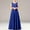 Blue, variant on Girls Solid Color Sleeveless Round Neck Long Length Dress Kids Party Performance Formal Gown Wear Skirts(Black,10-11 Years)