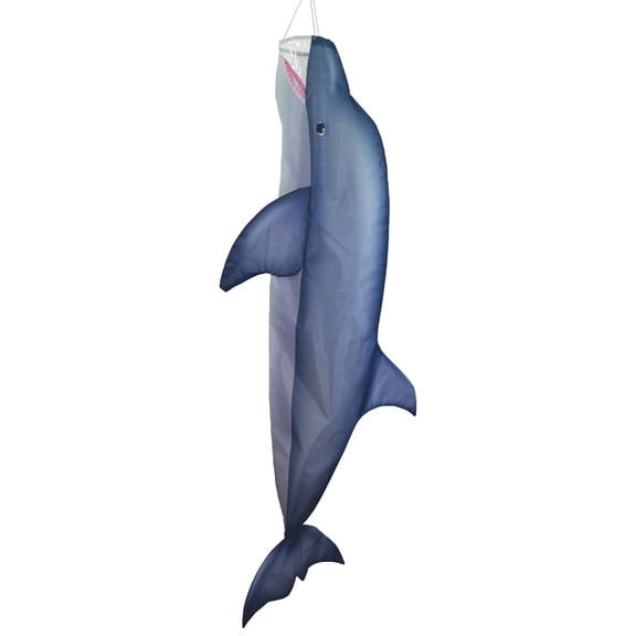 In the Breeze 5157 — Dolphin 48-Inch Fish Windsock - Realistic Dolphin Fishsock - Outdoor Garden Patio Decoration