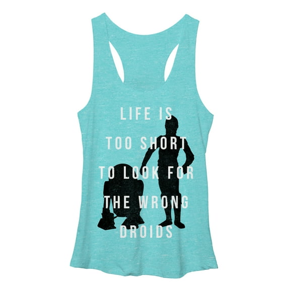 Star Wars Women's The Wrong Droids Womens Tank Medium Turquoise