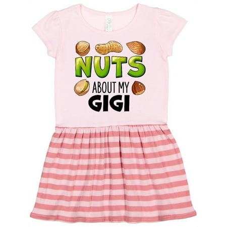 

Inktastic Nuts About My Gigi Peanut Almond Pistachio Gift Toddler Girl Dress