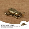 thumbnail image 4 of Golden Copper Beetle Model Decorative Adornment for Desktop or Home Decoration Lifelike Design, 4 of 9