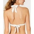 thumbnail image 3 of Michael Kors WHITE Logo-Ring Halter Bikini Swim Top, US Medium, 3 of 4
